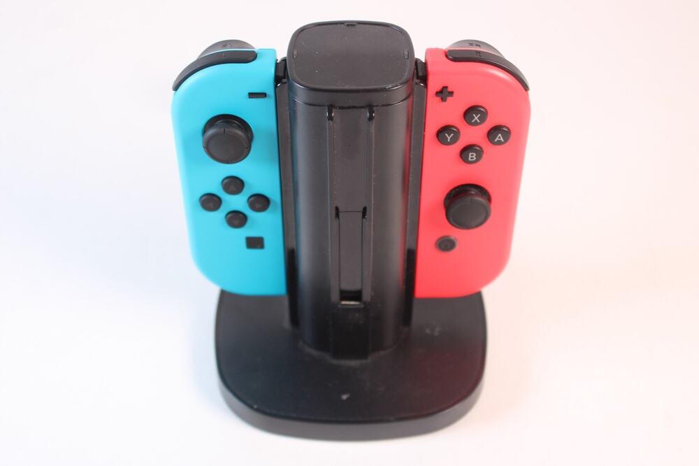 Nintendo Switch Joy-Con Pair Neon Red + Neon Blue w/ Charge station